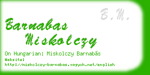 barnabas miskolczy business card